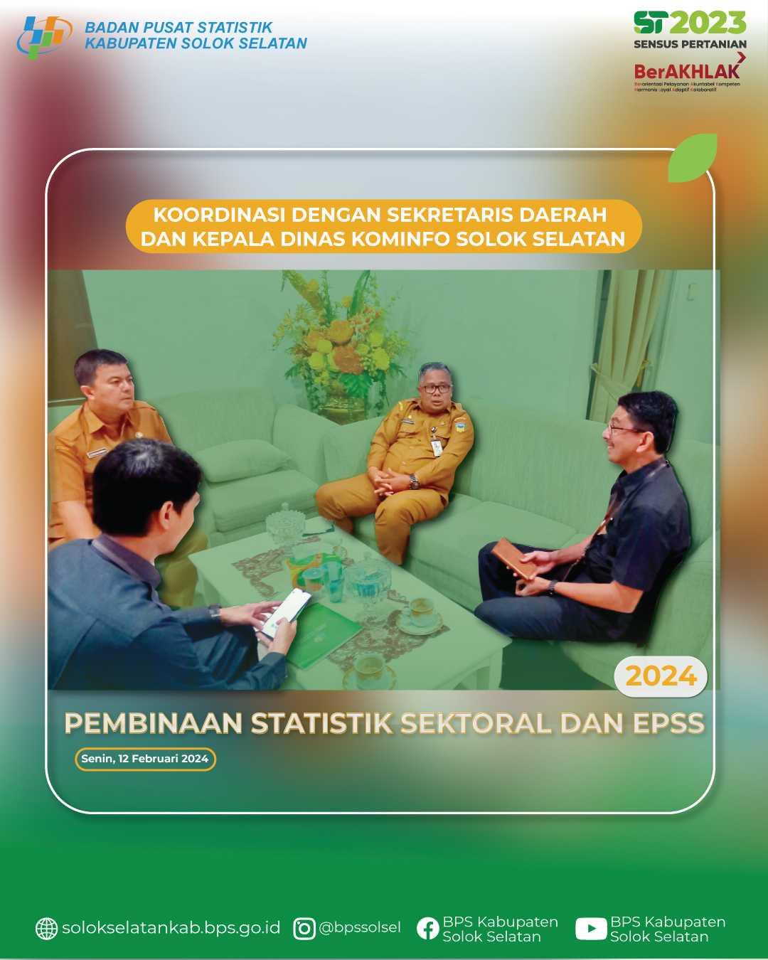 KOORDINASI DALAM RANGKA PEMBINAAN STATISTIK SEKTORAL DAN EPSS 2024