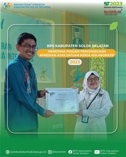 PENERIMAAN PENGHARGAAN BPS KABUPATEN SOLOK SELATAN