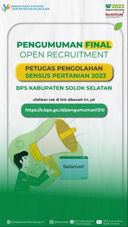 PENGUMUMAN PETUGAS PENGOLAHAN ST2023