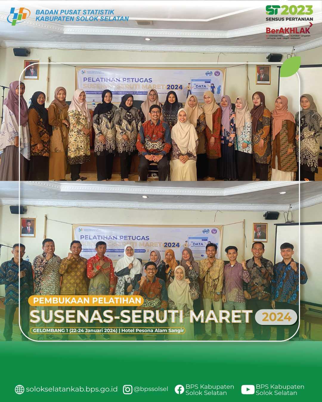 PEMBUKAAN PELATIHAN SUSENAS-SERUTI MARET 2024 GELOMBANG 1